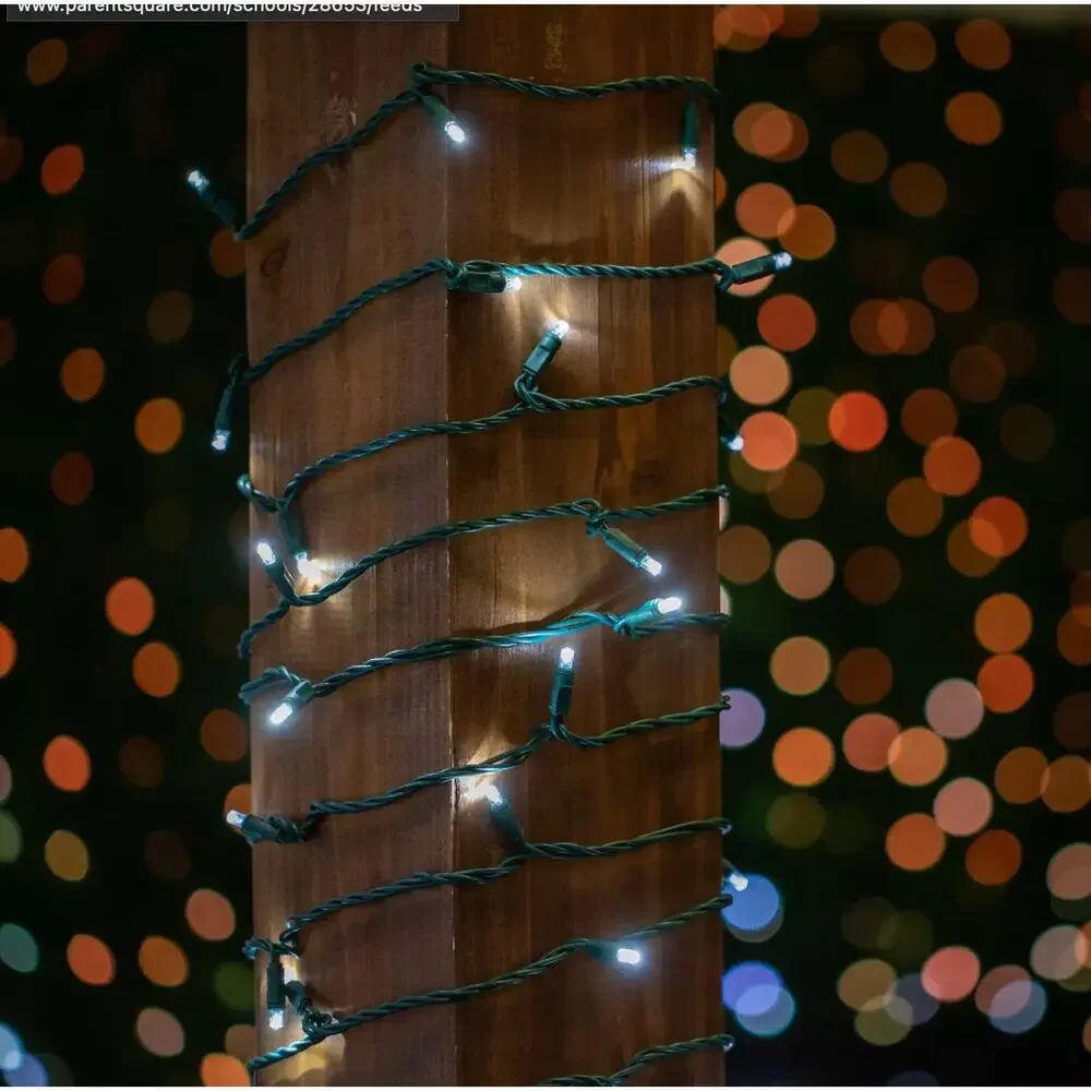 LED Christmas String Lights 70 Mini Bulbs 35ft Green Wire Indoor Outdoor Holiday